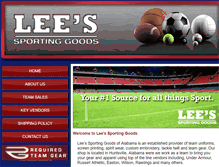 Tablet Screenshot of leessportinggoods.com